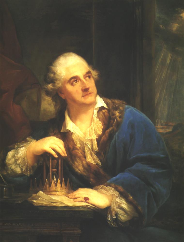 Portrait of King Stanislaus Augustus Poniatowski with an Hourglass