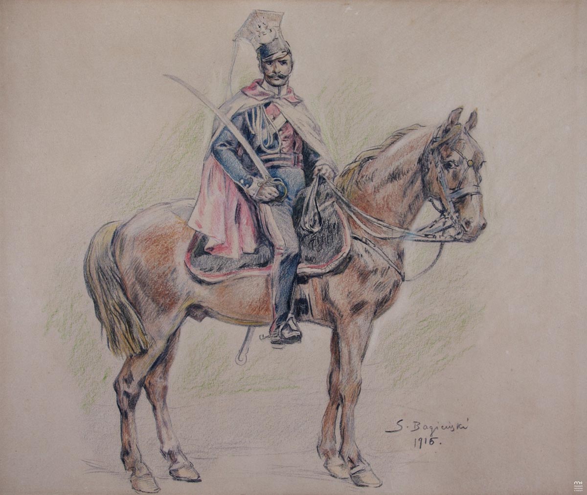 Uhlan Officer on Horseback