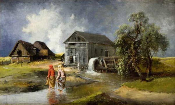 In front of a Water Mill