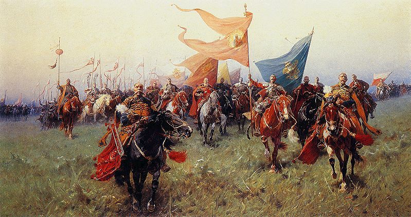 Polish-Lithuanian Commonwealth Forces Singing the Bogurodzica (Mother of God) Hymn Before the Battle