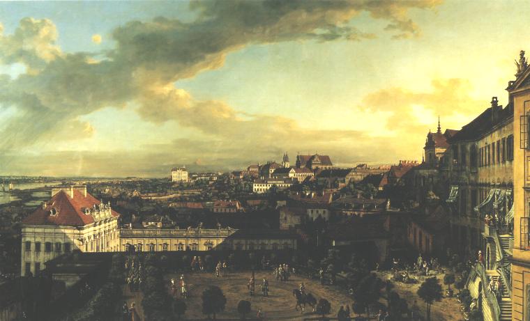 Widok Warszawy z tarasu Zamku Krlewskiego w Warszawie