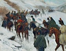 Napoleon prowadzcy wojska przez Sierra de Guadarrama