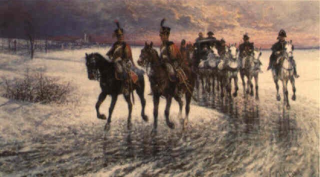 Napoleon Retreating from Moscow