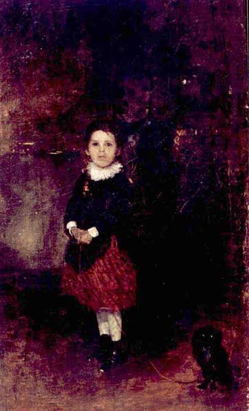 Dziewczynka z pieskiem - portret Wandy Chojeckiej