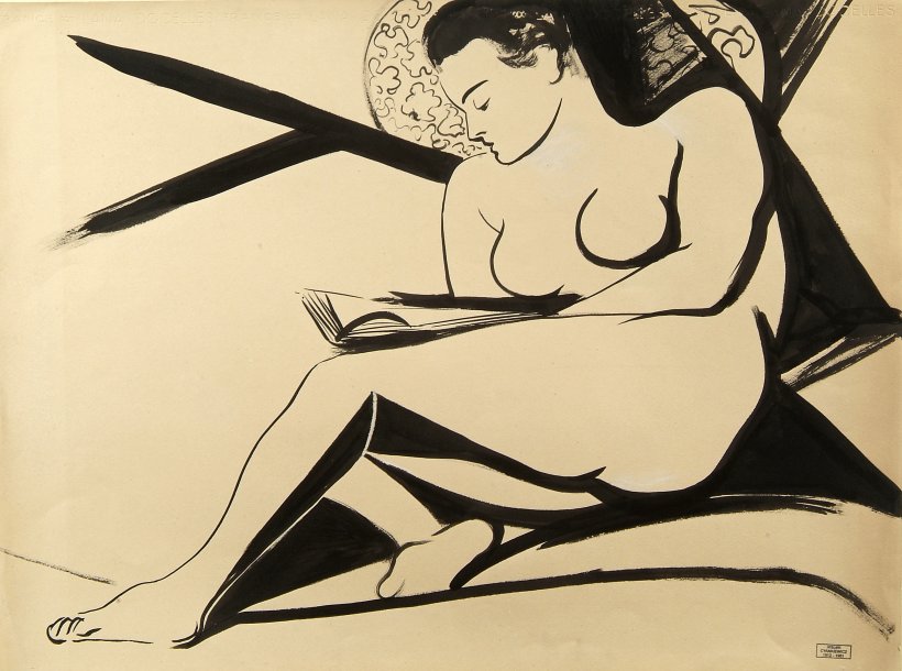 Nude with a Book