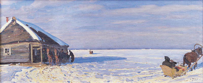 Winter Landscape with a Cottage