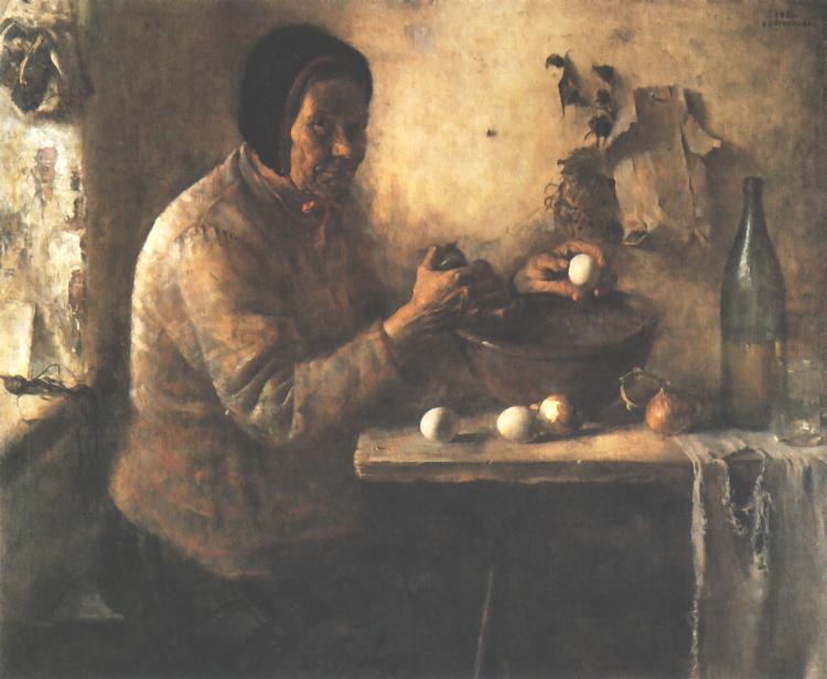 Old Woman with a Mortar