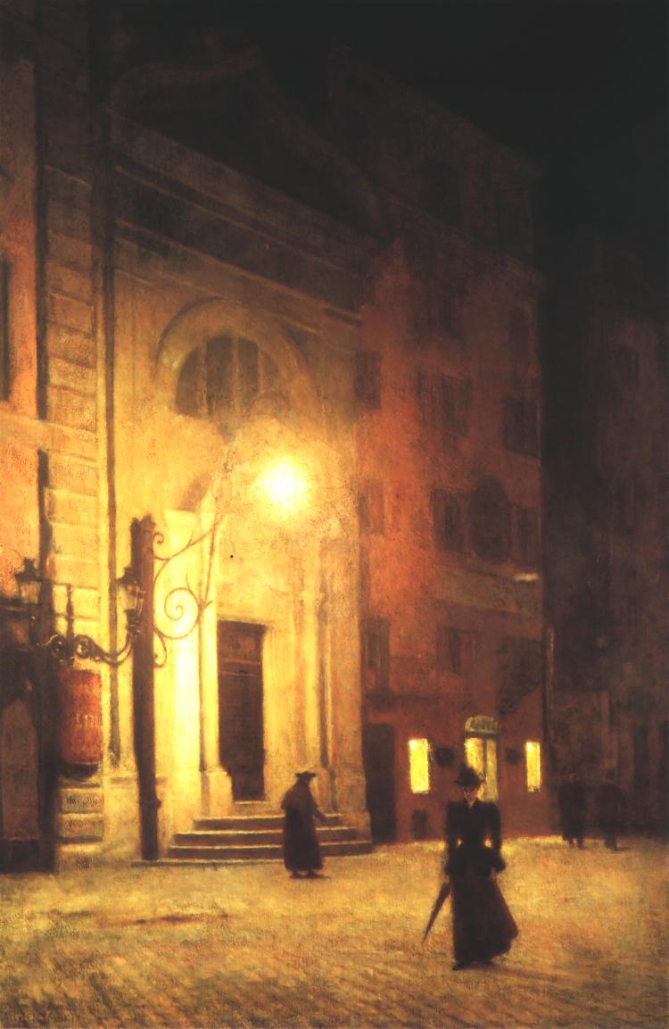 Ulica w Rzymie noc