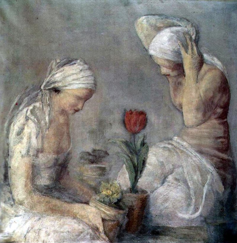 Kobiety i tulipan