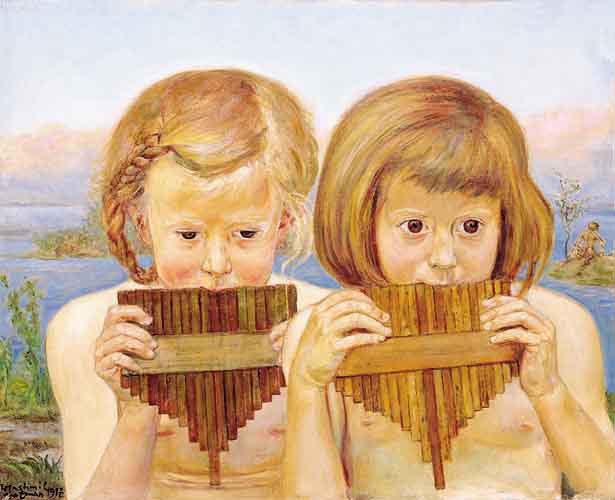 Dziewczynki grające na multankach