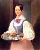 Girl with Breakfast on a Tray