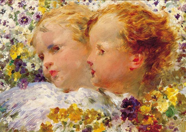 Children and Flowers
