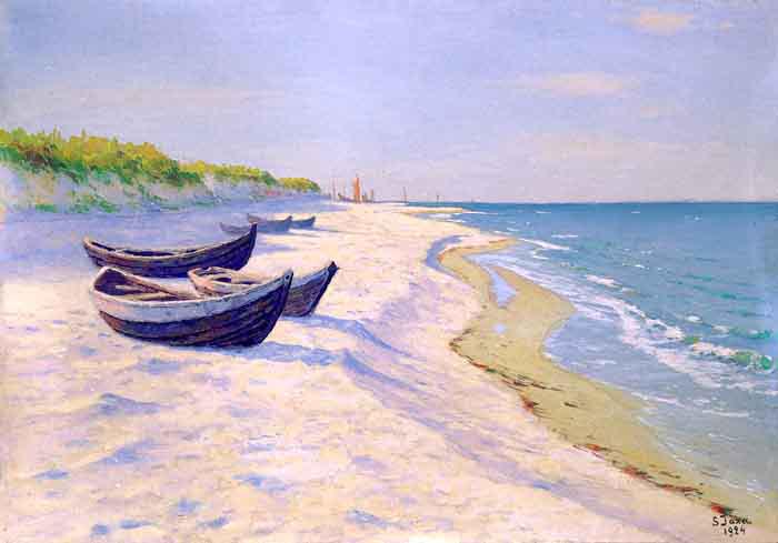 Beach and Fishermen Boats