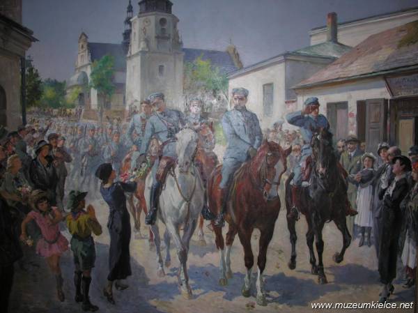 Wejcie strzelcw Jzefa Pisudskiego do Kielc 12 sierpnia 1914 r