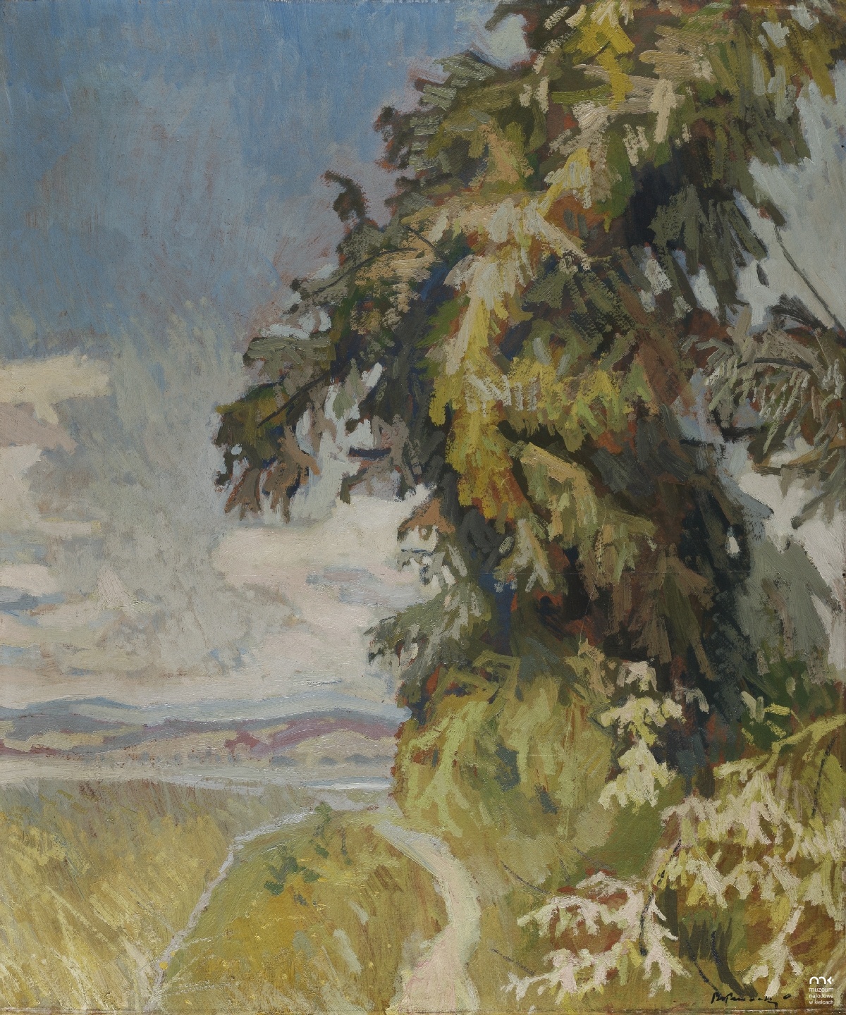 Summer. Landscape with a Tree