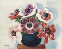 Bouquet of Anemones in a Vase