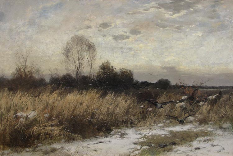 Winter Landscape with Crows