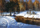 Winter Landscape with a Stream