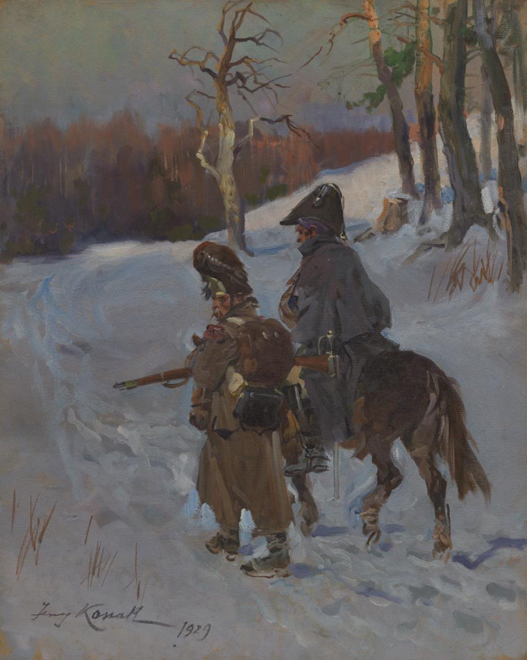 Soldiers in a Snowy Landscape