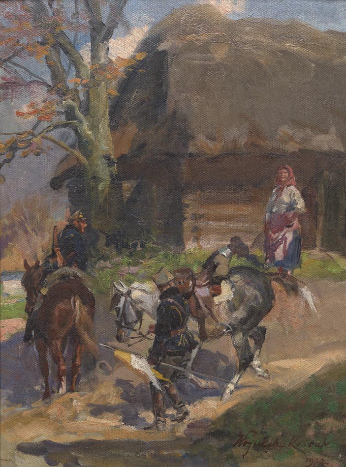 Soldiers in a Village