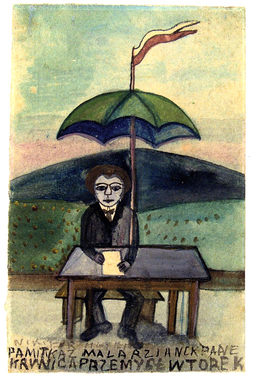 Autoportret pod parasolem