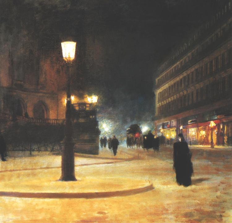 Opera paryska w nocy