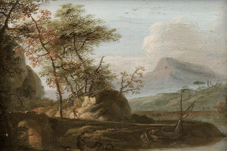 Waterfront Landscape with a Boat and Figures