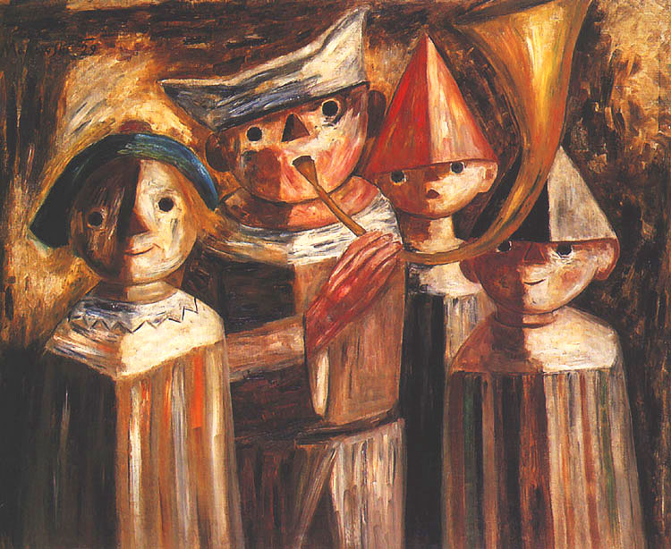 Four Children with a Trumpet