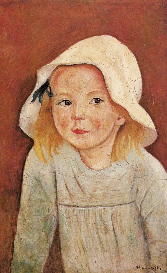 Dziewczynka w białym kapeluszu