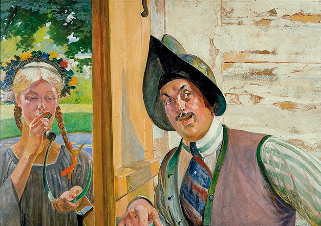 Portrait of Mieczyslaw Gasecki with Harvest Woman