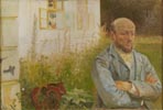 Portret Piotra Dobrzaskiego w ogrodzie