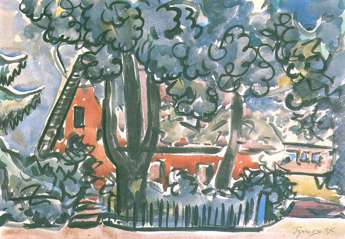 Landscape with a Red House