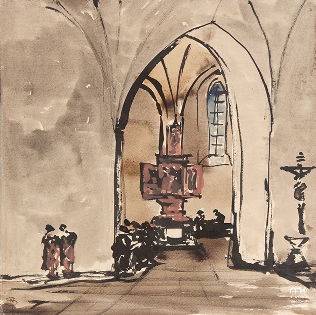 Wnętrze kościoła gotyckiego