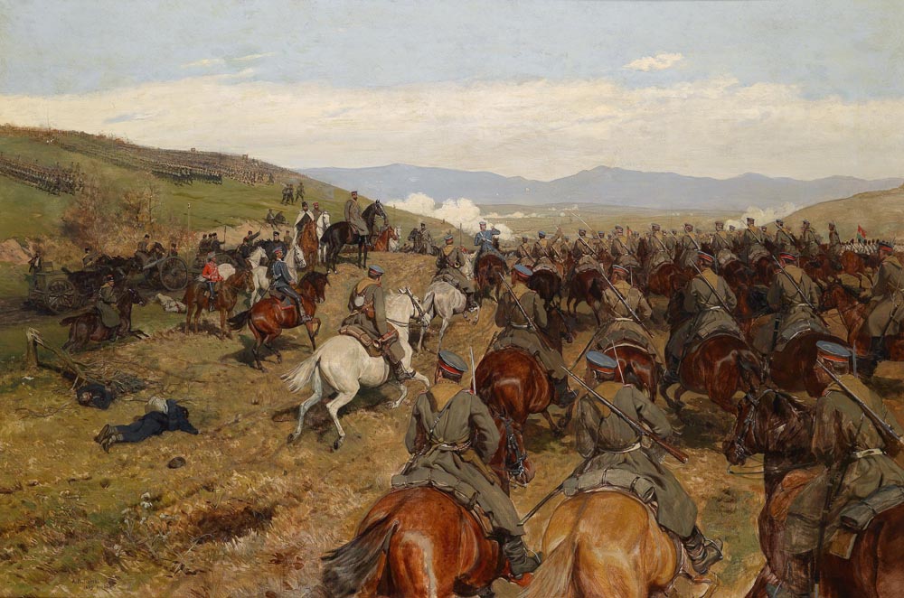 Prince Alexander of Battenberg (1857–1893) in the Battle on the River Slivnitsa, 17.11.1885