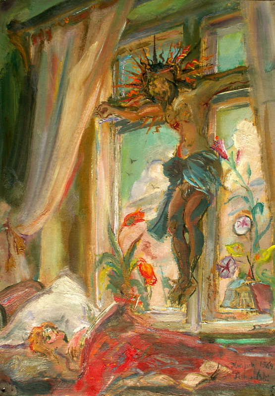 Christ Stretched on a Window