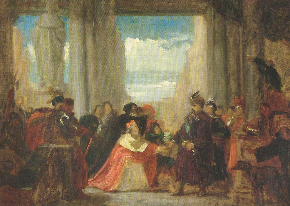 Ambasadorowie papieża Innocentego XI i cesarza Austrii Leopolda błagają króla Jana III Sobieskiego o pomoc dla Wiednia