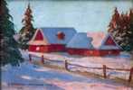 Winter Landscape with Cottages