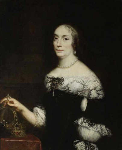 Portrait of the Queen of Poland Marie Louise Gonzaga de Nevers