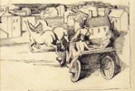 Two Naked Women in a Cart
