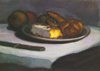 Still Life with Bread Rolls and a Knife