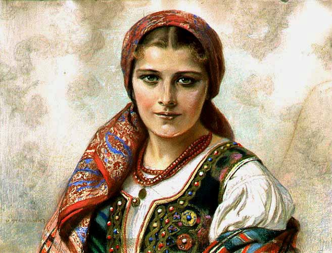 Girl in a Cracovian Folk Costume