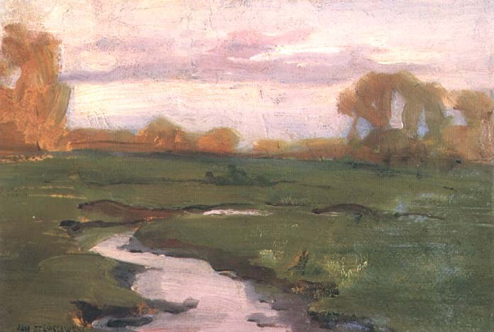 Autumn Landscape with a Stream