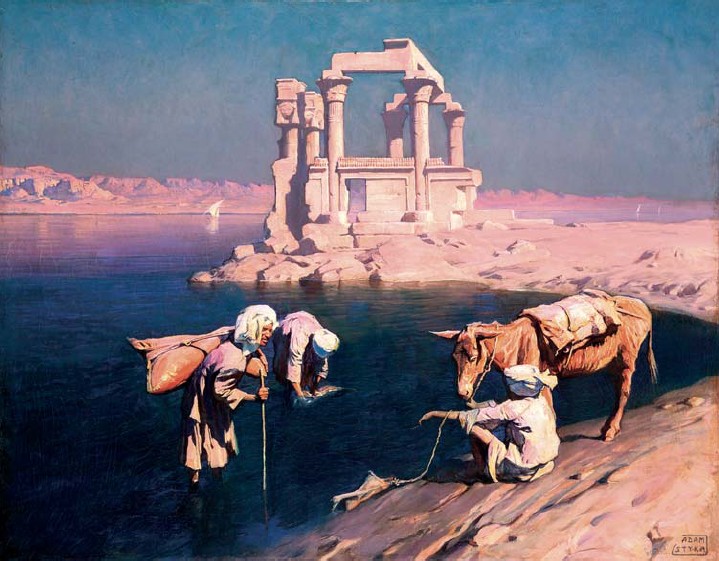 Nosiciele wody na brzegu Nilu w Grnym Egipcie
