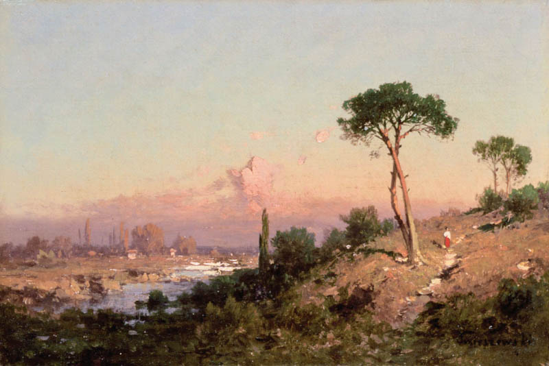 Landscape with a Tall Pine Tree