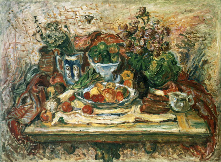 Fruits and Flowers on a Table