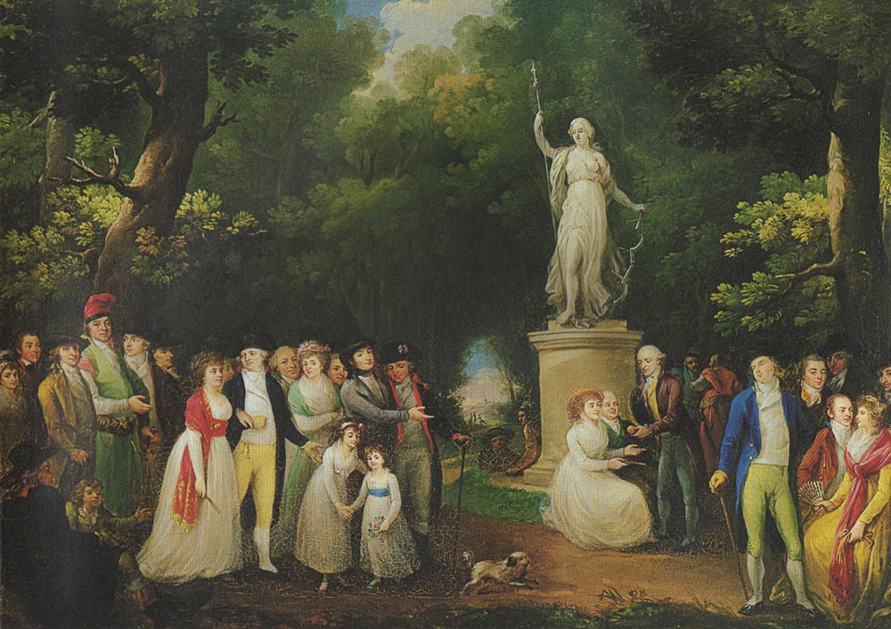 Society Gathering in a Park