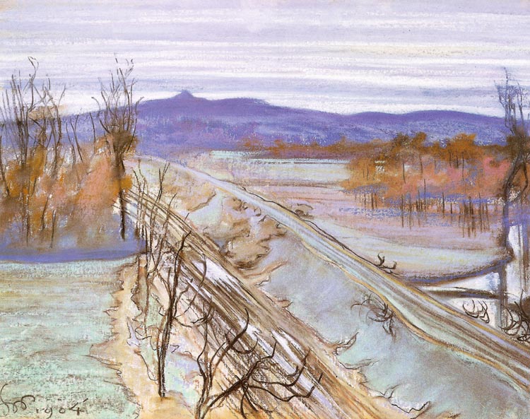 View of Kosciuszko Mound as seen from the Artist's Studio