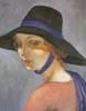Portret modej kobiety w kapeluszu (Jadwiga Zak)
