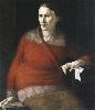 Portret kobiety w czerwonym swetrze